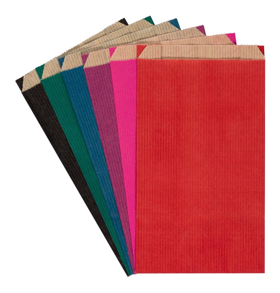 Mise en cadeau sous pochette cadeau papier rouge/vert