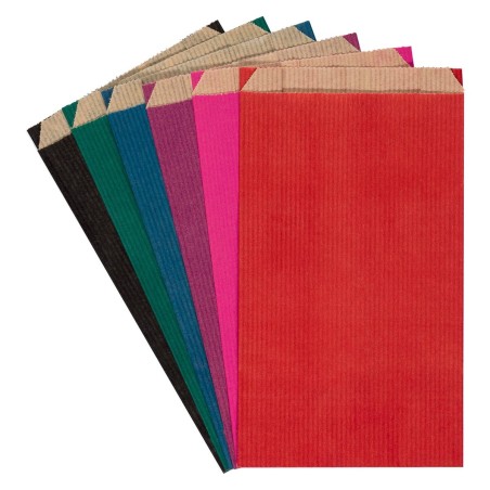 Mise en cadeau sous pochette cadeau papier rouge/vert