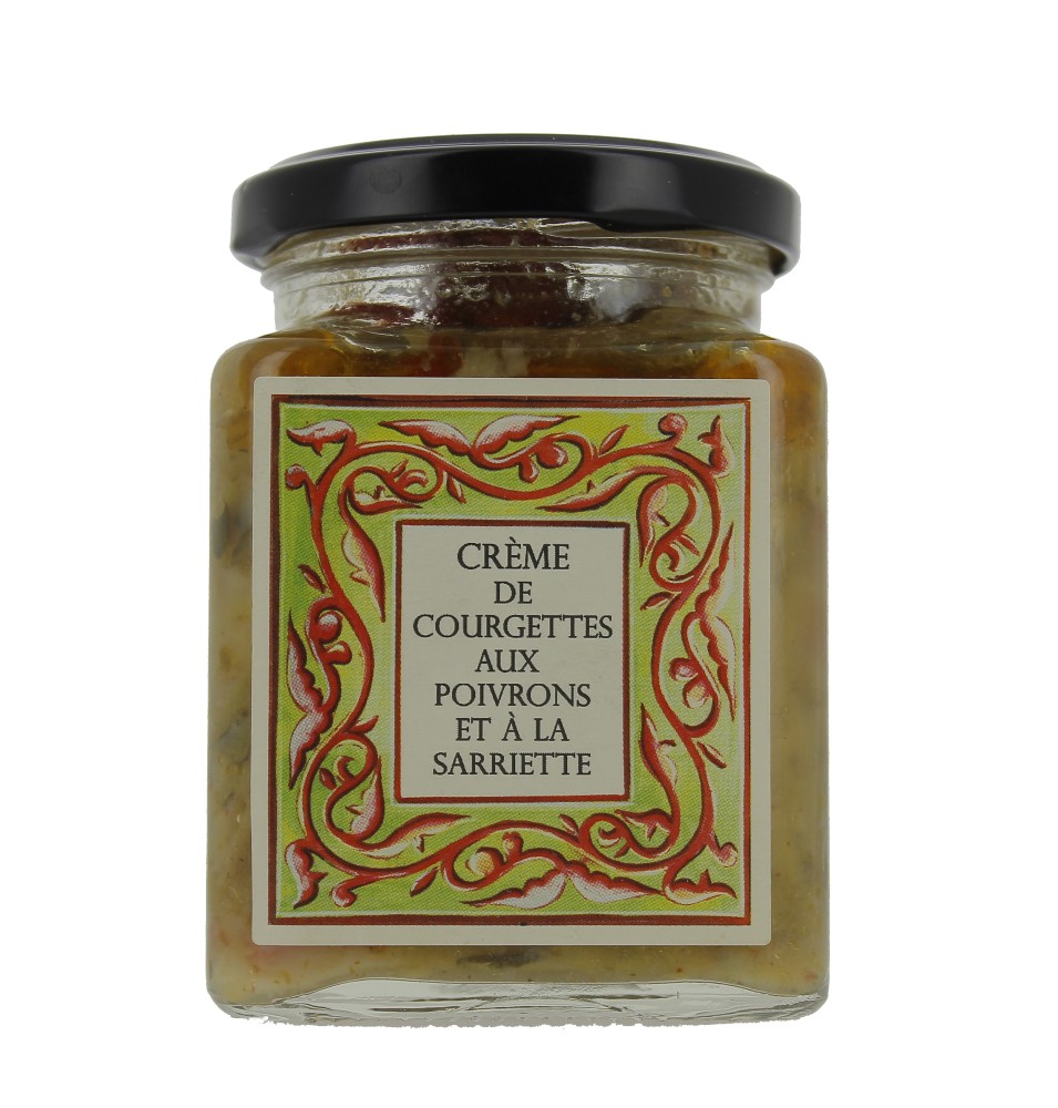 Crème de courgettes au poivrons et à la sarriette