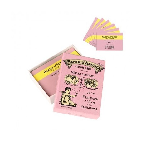 Coffret Vintage Papier d'Arménie à la Rose