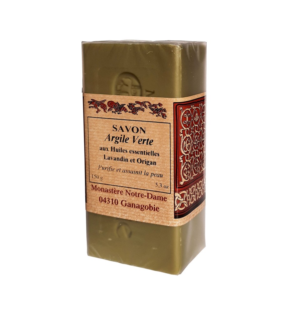 ABBAYE DE GANAGOBIE - Savon à l'argile verte, lavandin et origan