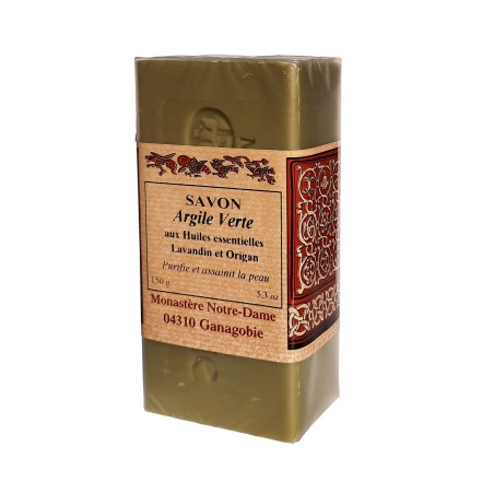 ABBAYE DE GANAGOBIE - Savon à l'argile verte, lavandin et origan