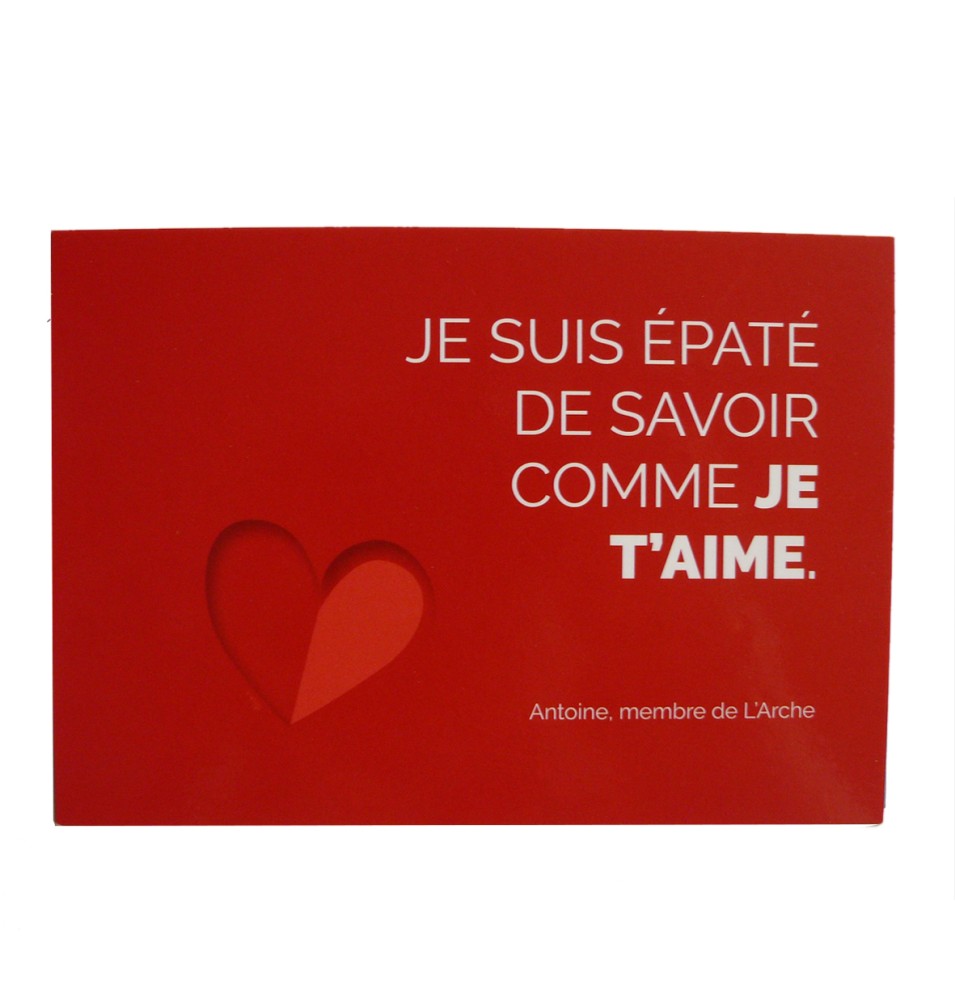 Carte - Je suis épaté de savoir comme je t'aime