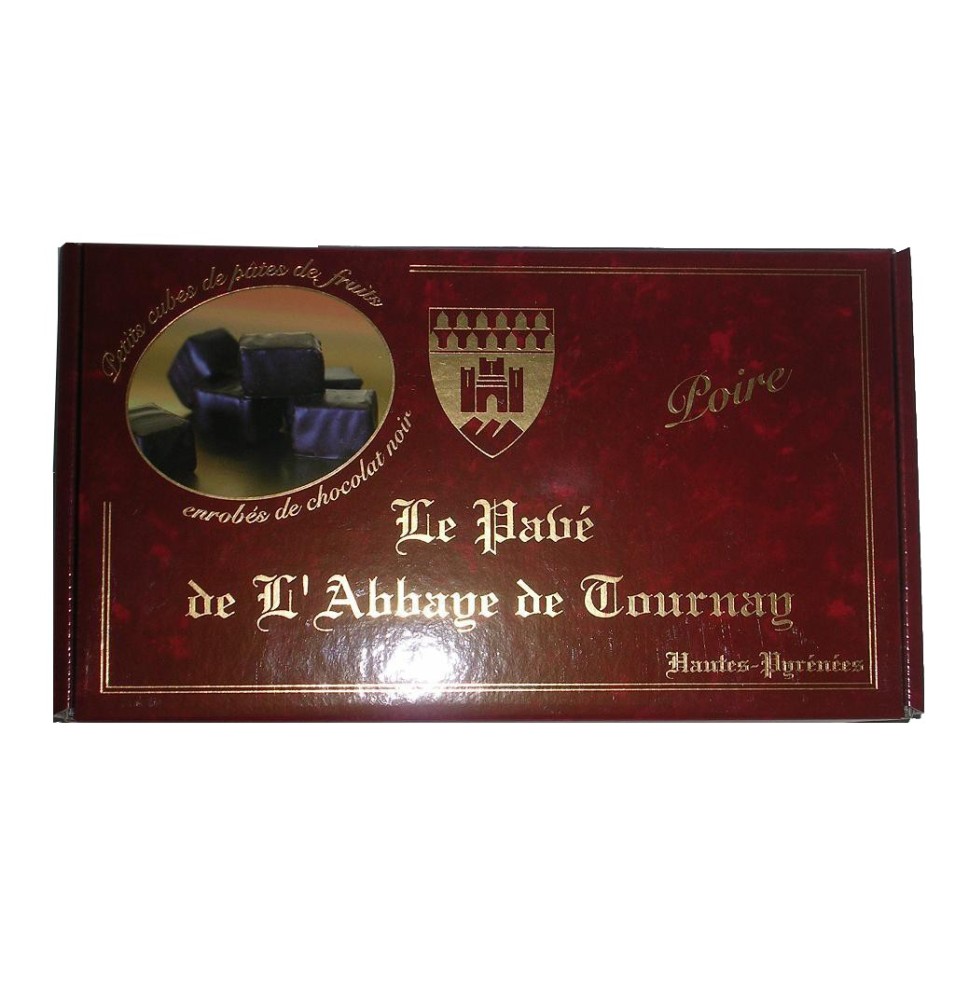 Pavés de pâtes de fruit à la poire enrobées de chocolat