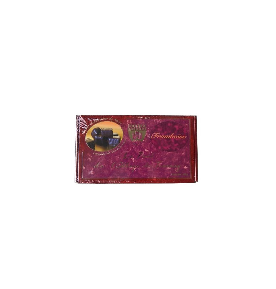 Le Pavé en Boîte - Pâte de fruits à la Framboise enrobée de chocolat