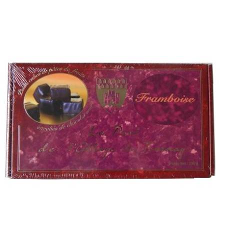 Le Pavé en Boîte - Pâte de fruits à la Framboise enrobée de chocolat