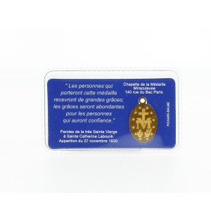 Carte avec prière plastifiée de la Vierge Miraculeuse