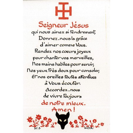 Carte Prière - SC03 - prière louveteau