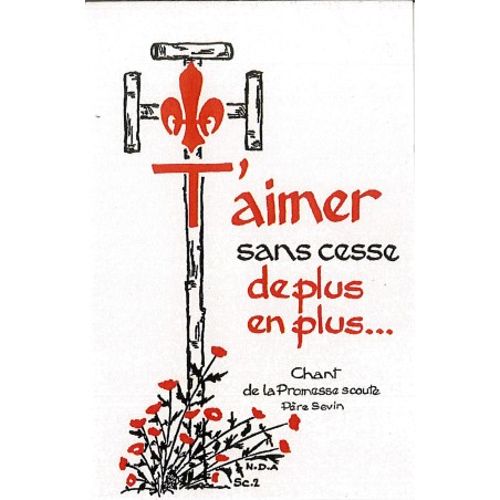 Carte Prière - SC02 - Croix scoute