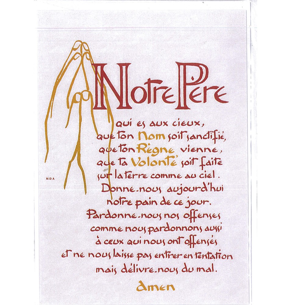 Carte Prière - SP932 - Notre Père..
