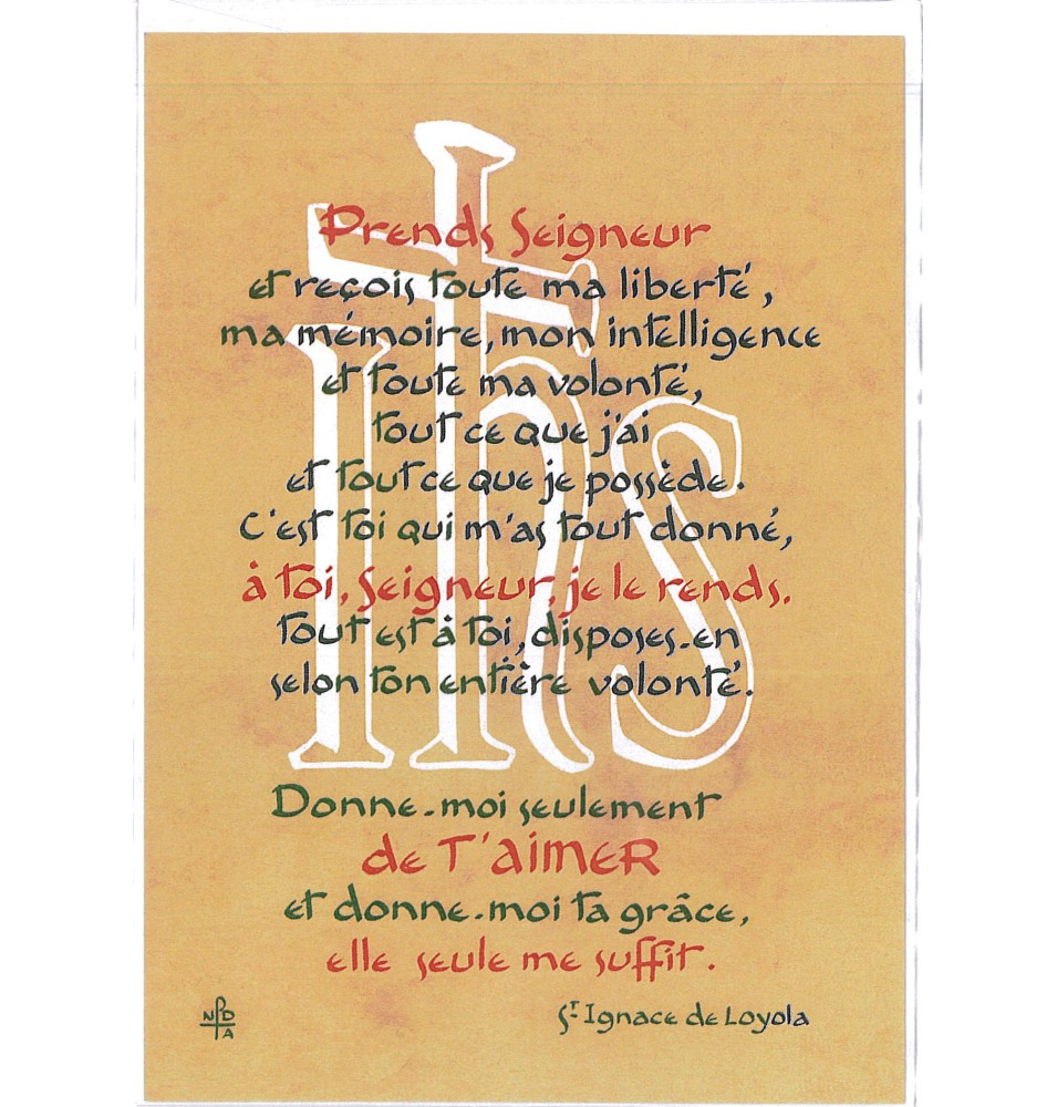 Carte Prière - SP910 - Prends Seigneur...