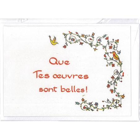 Carte Prière - FN10 - Que tes oeuvres sont belles