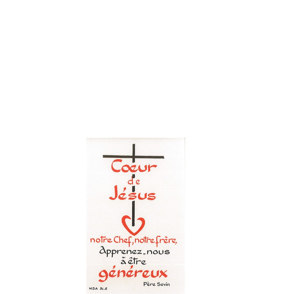 Carte Prière - SC05 - Coeur de Jésus