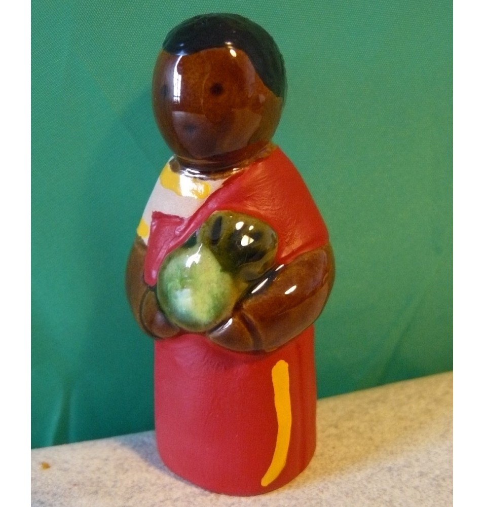 CRECHE B2 - L'africaine - Santons en terre cuite (6cm) N°12