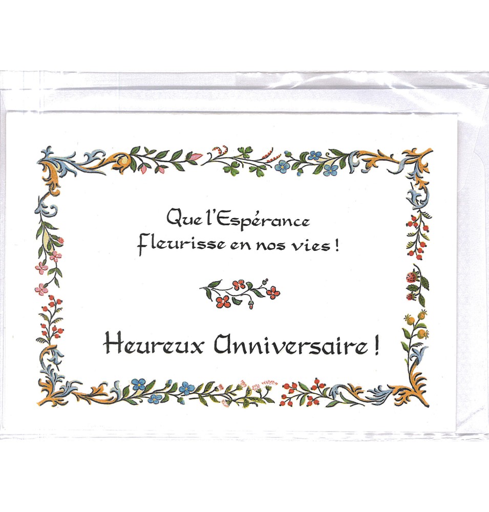 Texte Enluminés - TE06 Heureux Anniversaire