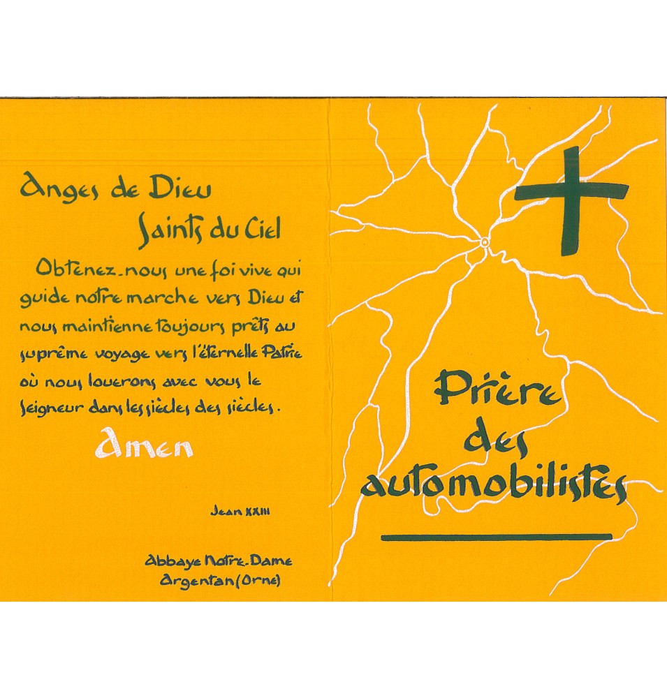 Carte Prière - PE02 Prière des Automobilistes