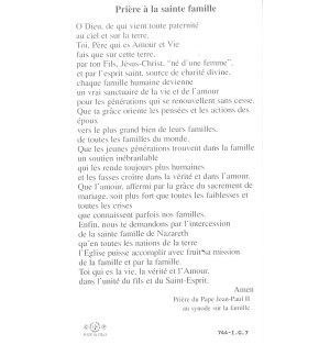 Image Prière Ste Famille