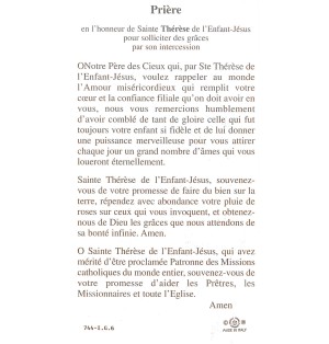 Image Prière Ste Thérèse