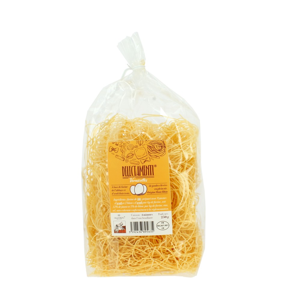 Pâtes artisanales vermicelles au blé tendre