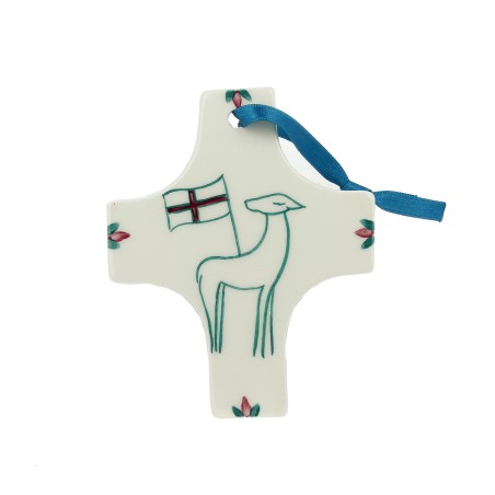 Croix Murale - Agneau Marron (10x10 cm)