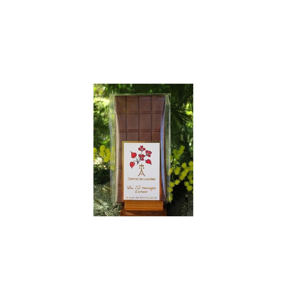 Tablettes de chocolat fin au lait avec une carte "Messages d'amour" - (CL-AR00023)