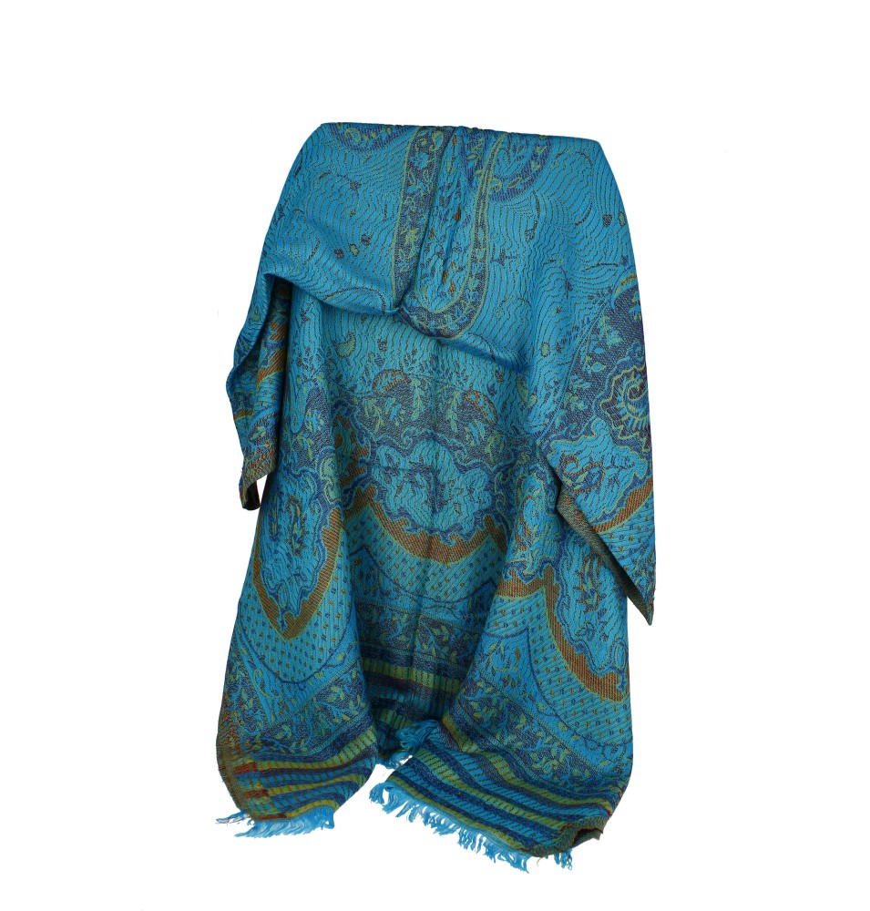 Châle Indien Pashmina Rose et Vert