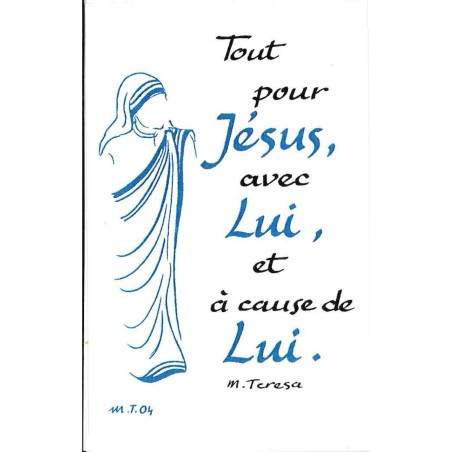 Carte Prière - MT04 - Avec LUI et à Cause de LUI