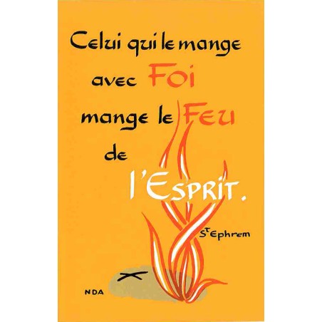Carte Profession de foi - Confirmation - C20 - Celui qui le Mange....