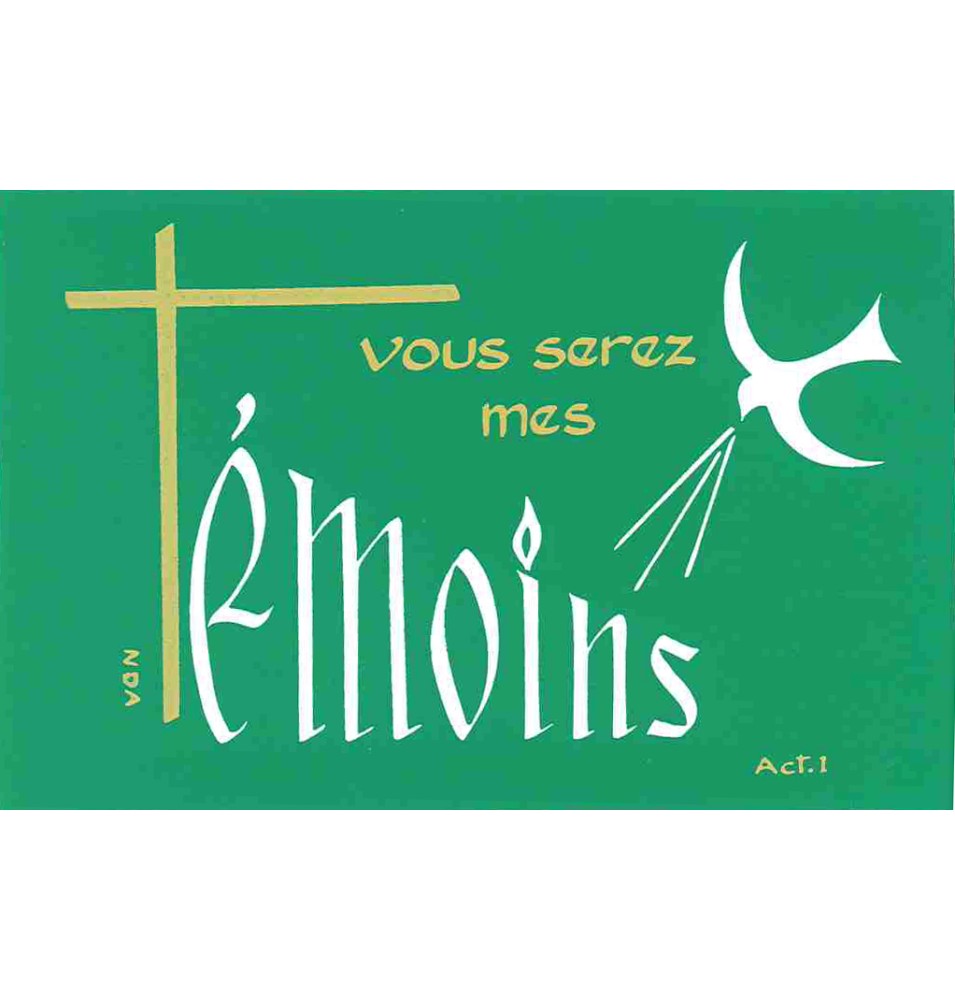 Carte Profession de foi - Confirmation - C27 - Vous Serez Mes Témoins