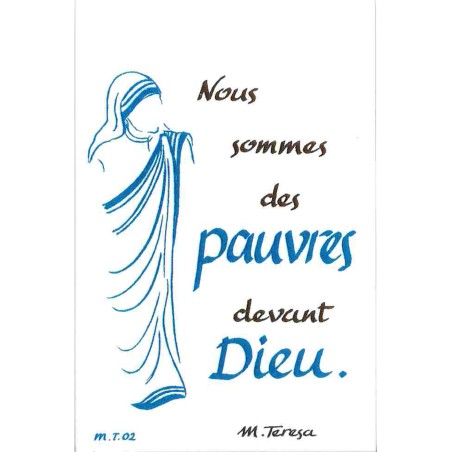 Carte Prière - MT02 - Pauvres Devant Dieu