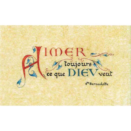 Carte Prière - PF16 - Aimer ....Ce que DIEU Veut