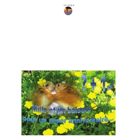 Carte de voeux anniversaire (NE c-o 9)