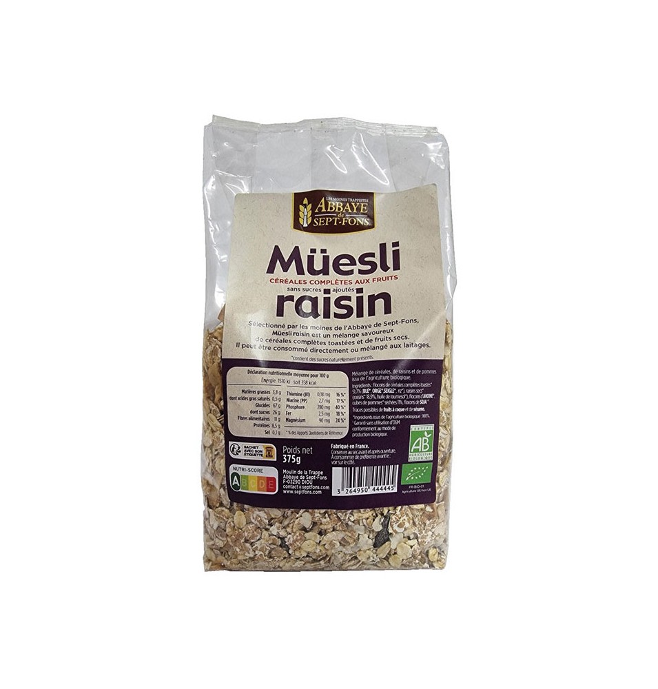 Müesli aux raisins BIO