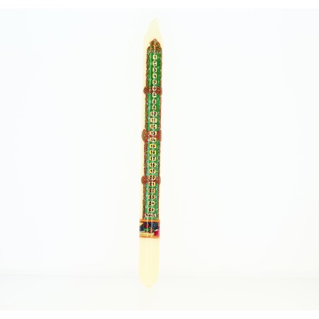 Bougie d'Avent décorée avec une Nativité - (JO-av2017)