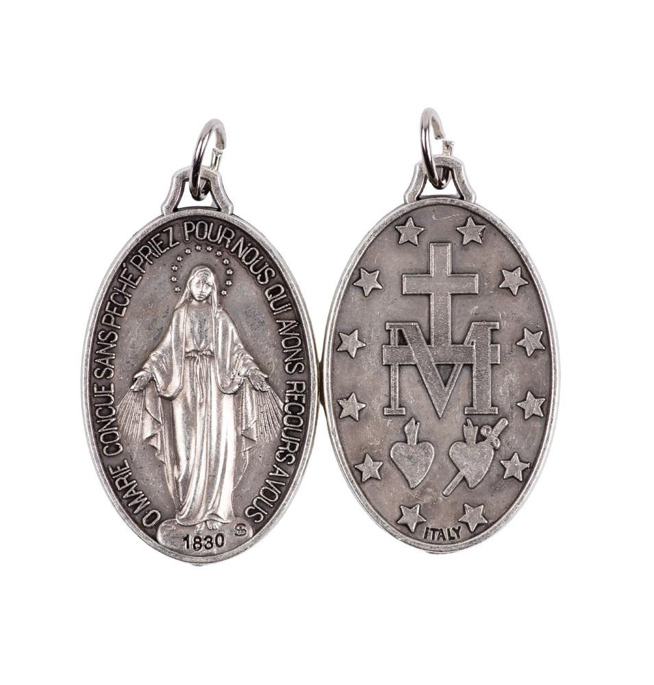 Médaille miraculeuse de Marie - grande 4 x 2,5 cm