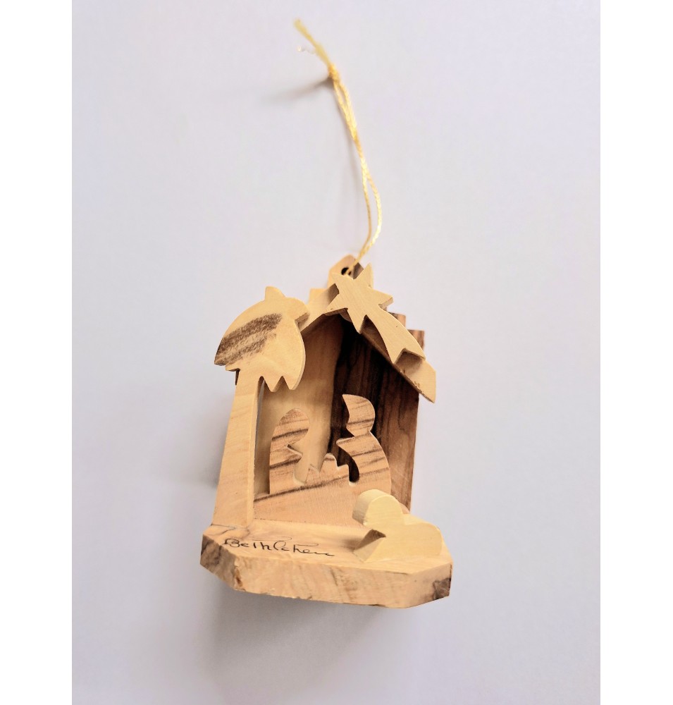 CRECHE B2 N°53 - Coffret Sainte Famille 3 santons : Jésus, Marie et Joseph en terre cuite (6cm)