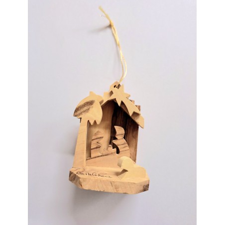 CRECHE B2 N°53 - Coffret Sainte Famille 3 santons : Jésus, Marie et Joseph en terre cuite (6cm)