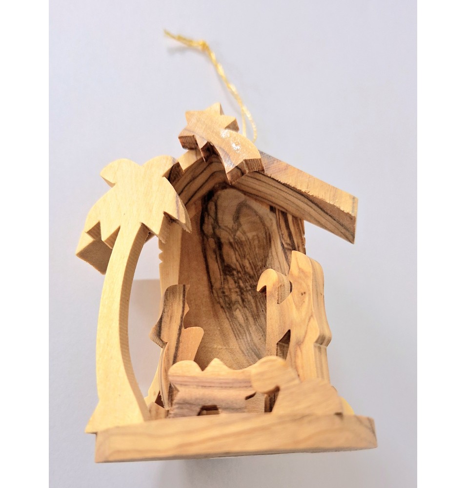 CRECHE B2 N°53 - Coffret Sainte Famille 3 santons : Jésus, Marie et Joseph en terre cuite (6cm)