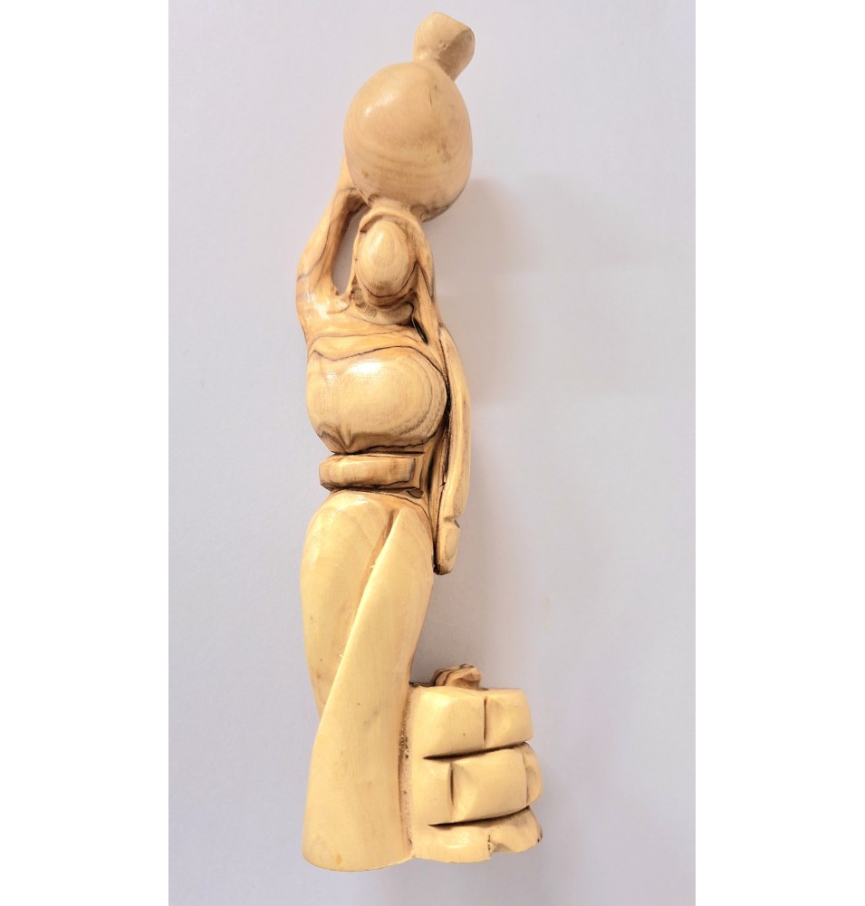 CRECHE B2 N°53 - Coffret Sainte Famille 3 santons : Jésus, Marie et Joseph en terre cuite (6cm)