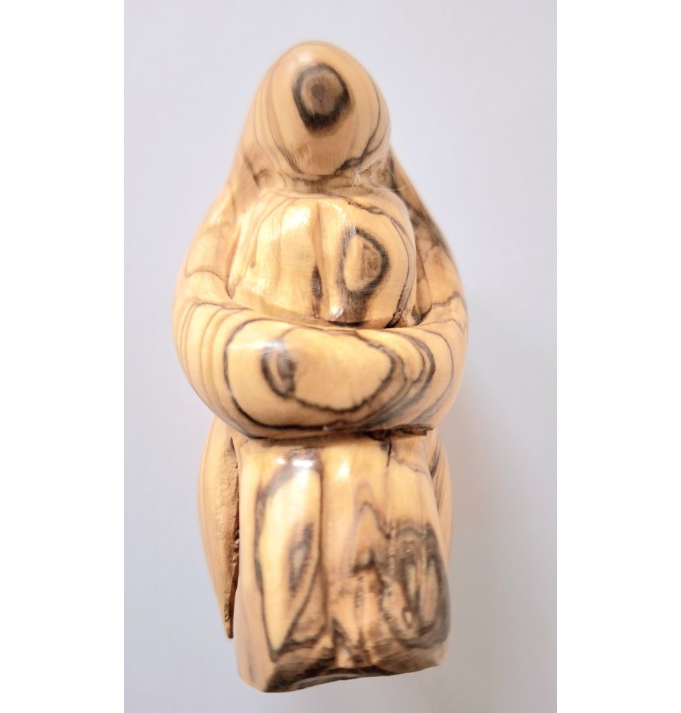 CRECHE B2 N°53 - Coffret Sainte Famille 3 santons : Jésus, Marie et Joseph en terre cuite (6cm)