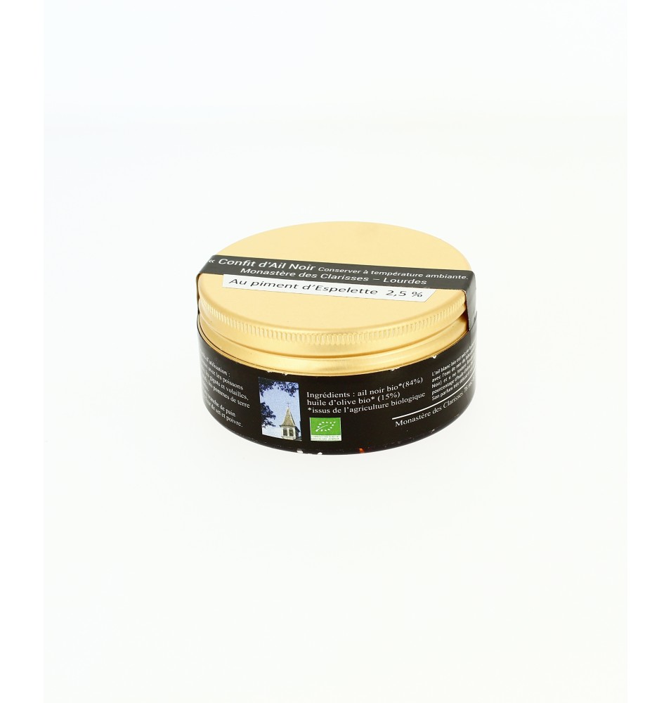 Confit d'Ail Noir au Piment d'Espelette- BIO-100 g