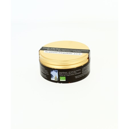 Confit d'Ail Noir au Piment d'Espelette- BIO-100 g