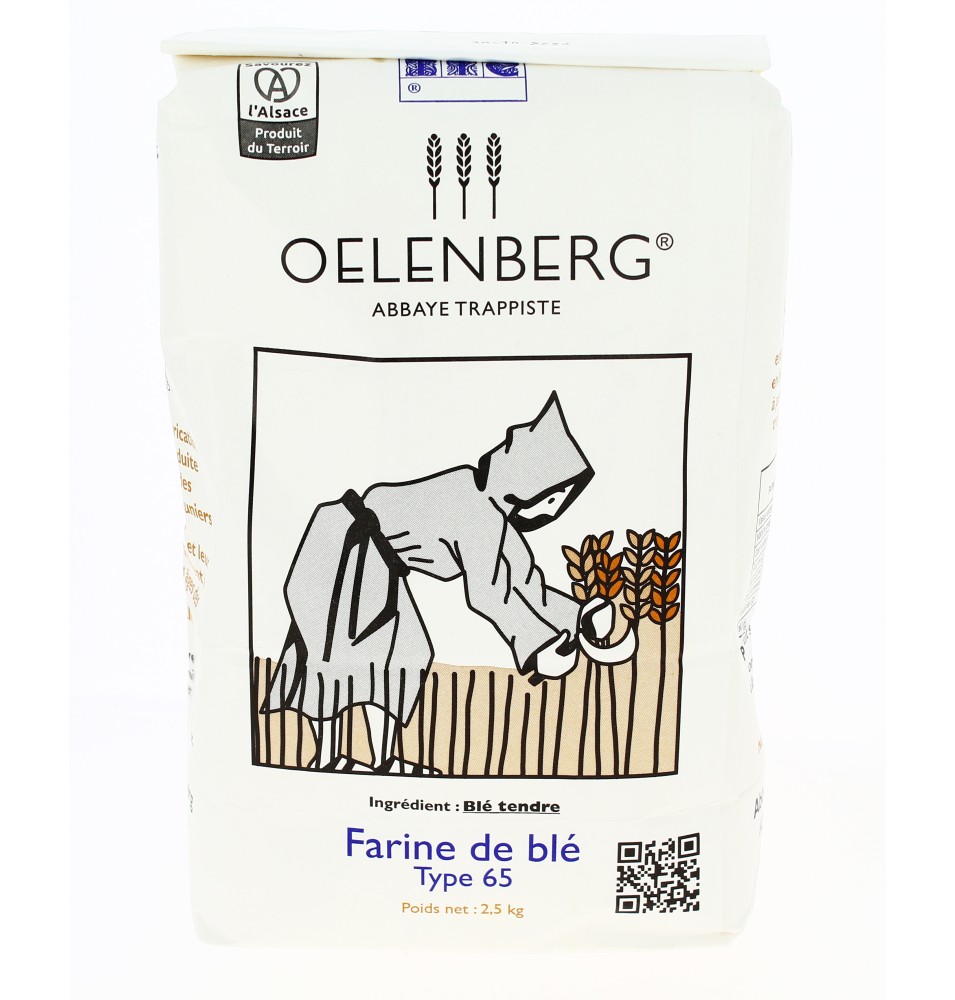 Farine de Blé T55 boulangère en grand sac - 2,5kg