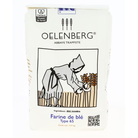 Farine de Blé T55 boulangère en grand sac - 2,5kg