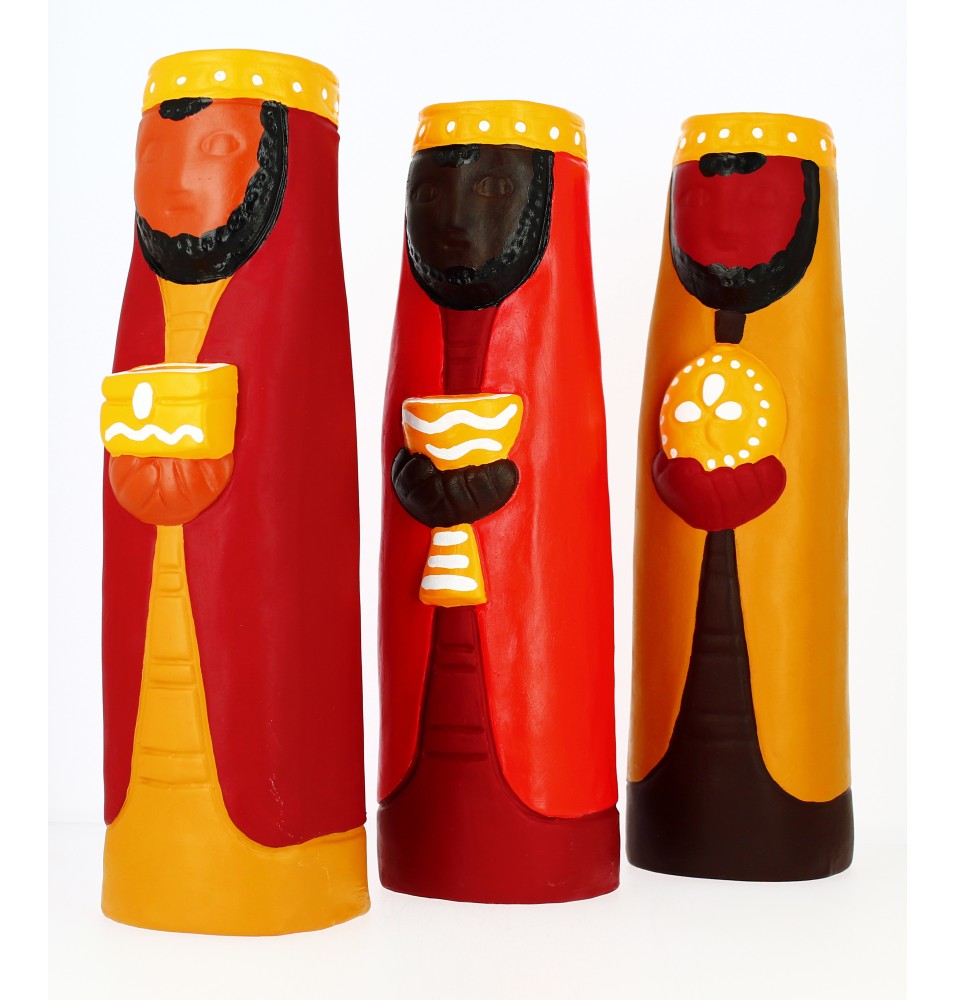 CRECHE B3 - Sainte Famille - 3 Santons de Grande Taille