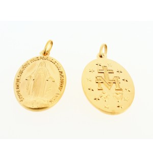 Médaille miraculeuse de Marie - Dorée -grande 3,5 x 2,2 cm