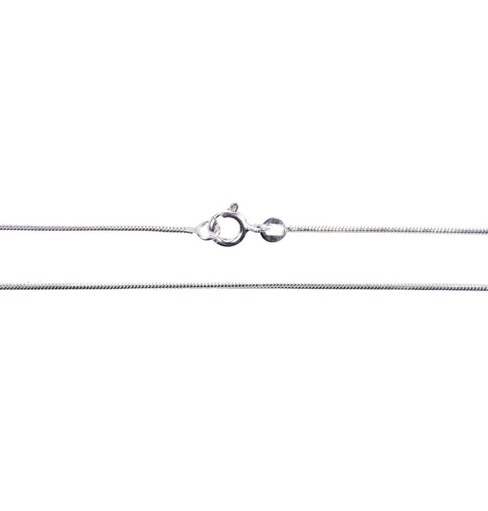 Chaîne en argent cola topo ou serpent - 55 cm