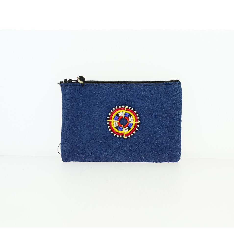 Colombe décorative en céramique à suspendre - Bleu