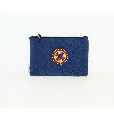 Colombe décorative en céramique à suspendre - Bleu