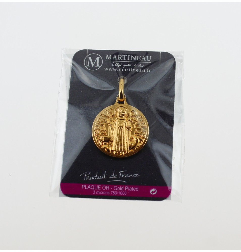 Médaille Plaquée Or de Saint Benoît